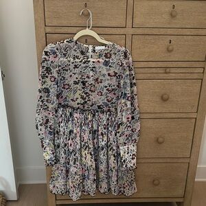 Ganni Multi-Color Floral Chiffon Mini Dress